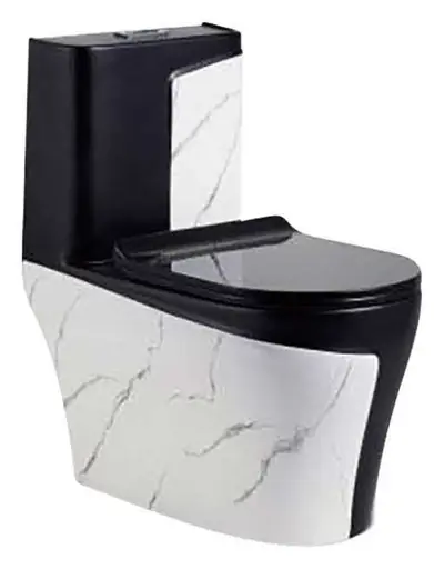 Bồn cầu một khối xả xoáy siphon, 69 × 39 × 74 cm