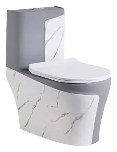 Bồn cầu một khối xả xoáy siphon, 69 × 39 × 74 cm