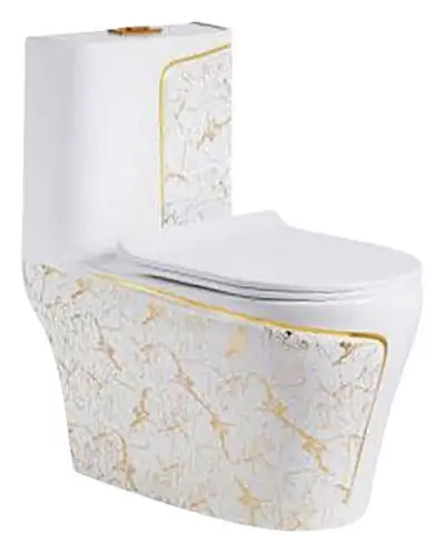 Bồn cầu một khối xả xoáy siphon, 69 × 39 × 74 cm