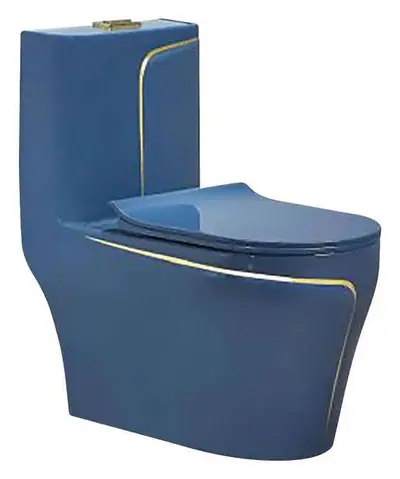 Bồn cầu một khối xả xoáy siphon, 69 × 39 × 74 cm