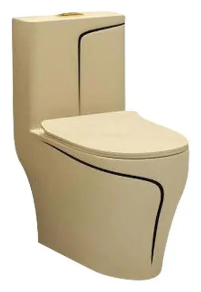 Bồn cầu một khối xả xoáy siphon, 69 × 39 × 74 cm