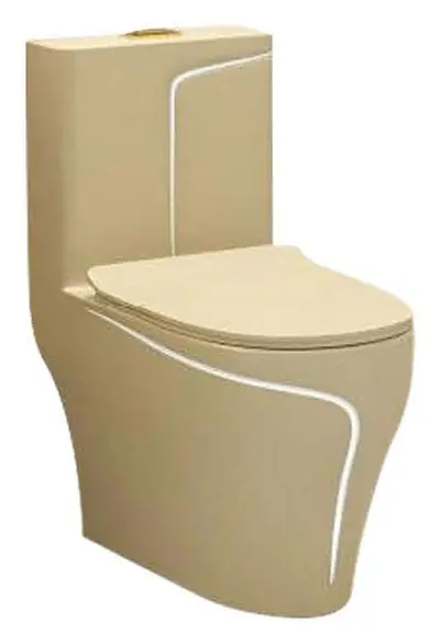 Bồn cầu một khối xả xoáy siphon, 69 × 39 × 74 cm