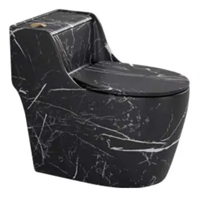 Bồn cầu một khối xả xoáy siphon, 68 × 38 × 62 cm