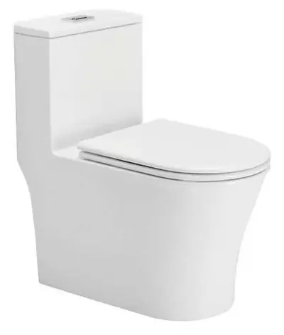 Bồn cầu một khối xả xoáy siphon, 66 × 37 × 70 cm