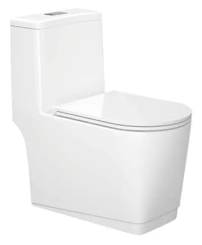 Bồn cầu một khối xả xoáy siphon, 69.5 × 37.5 × 75 cm