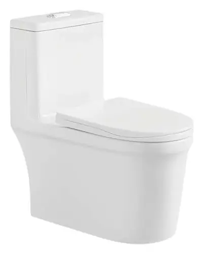 Bồn cầu một khối xả xoáy siphon, 65 × 37 × 75 cm