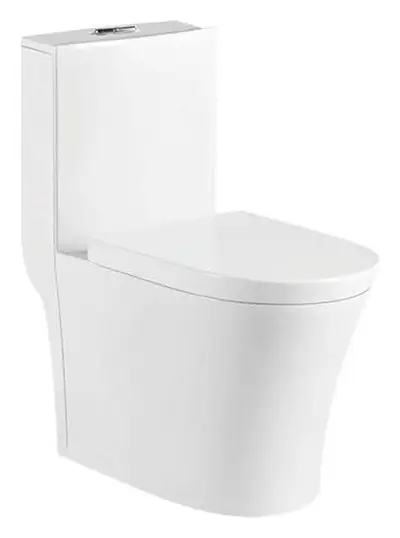 Bồn cầu một khối xả xoáy siphon, 69 × 37 × 77 cm