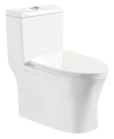 Bồn cầu một khối xả xoáy siphon, 71 × 42 × 77 cm