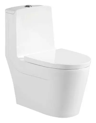Bồn cầu một khối xả xoáy siphon, 71 × 40 × 75 cm