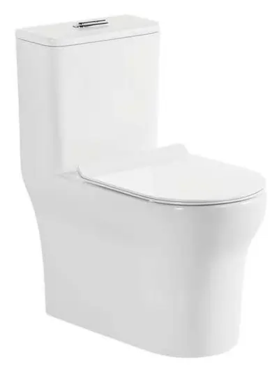 Bồn cầu một khối xả xoáy siphon, 72 × 37 × 78 cm