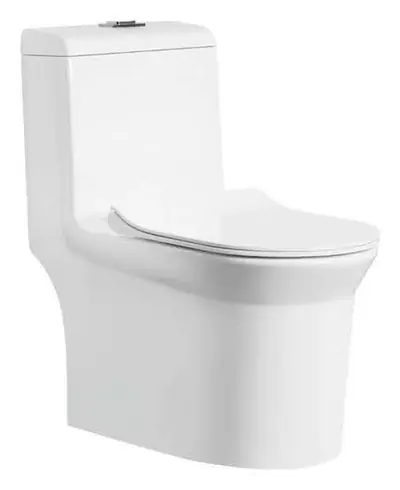 Bồn cầu một khối xả xoáy siphon, 70.8 × 37.8 × 78 cm
