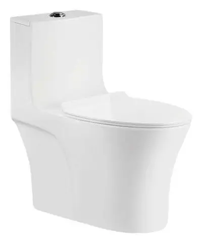 Bồn cầu một khối xả xoáy siphon, 69 × 37.5 × 70 cm