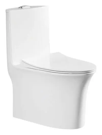 Bồn cầu một khối xả xoáy siphon, 71.5 × 39 × 78 cm
