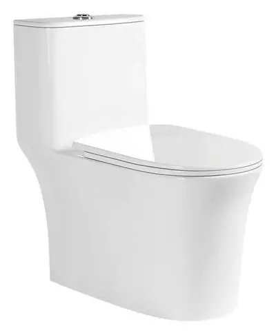 Bồn cầu một khối xả xoáy siphon, 72 × 38 × 74 cm