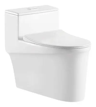 Bồn cầu một khối xả xoáy siphon, 71 × 43 × 63 cm