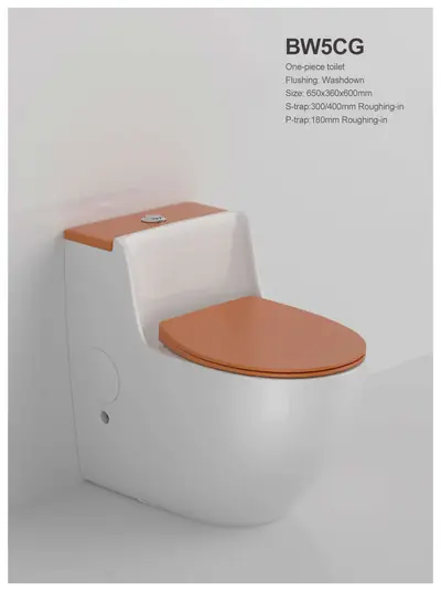 Bồn cầu một khối xả thẳng, 65 × 36 × 60 cm