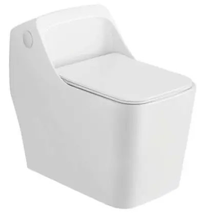 Bồn cầu một khối xả xoáy siphon, 68 × 40 × 62 cm