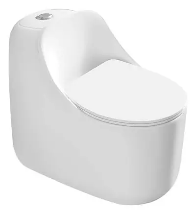 Bồn cầu một khối xả xoáy siphon, 64 × 42 × 70 cm
