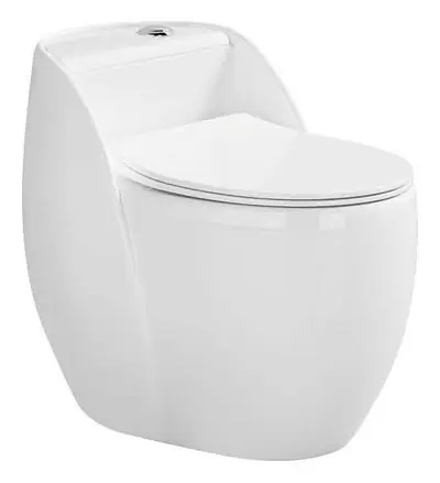 Bồn cầu một khối xả xoáy siphon, 67 × 49 × 57 cm