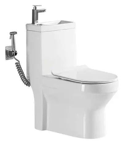 Bồn cầu một khối xả thẳng, 66 × 37 × 70 cm