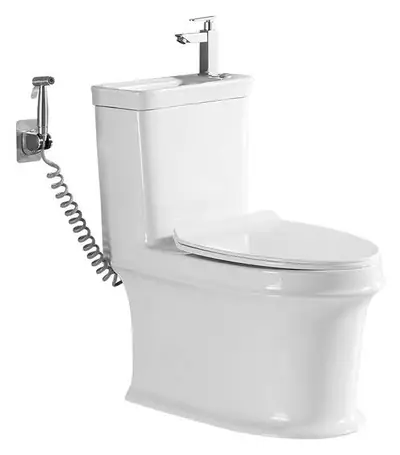 Bồn cầu một khối xả thẳng, 70 × 36.5 × 65 cm