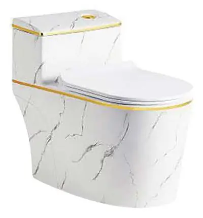 Bồn cầu một khối xả xoáy siphon, 72 × 39 × 63 cm