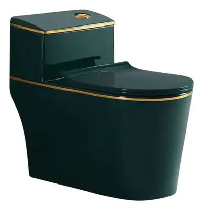 Bồn cầu một khối xả xoáy siphon, 72 × 39 × 63 cm
