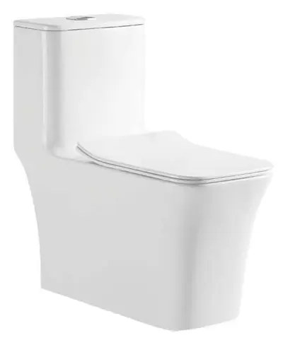 Bồn cầu một khối xả thẳng, 70 × 37.5 × 76 cm