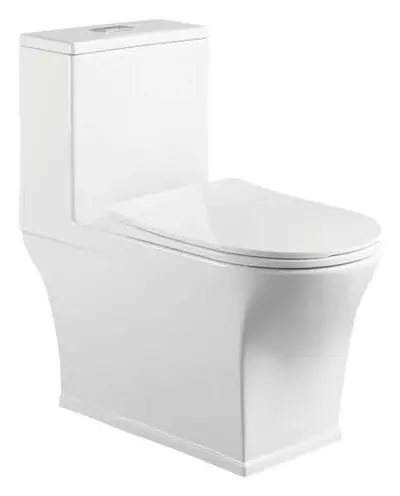 Bồn cầu một khối xả thẳng, 69.5 × 37 × 74 cm