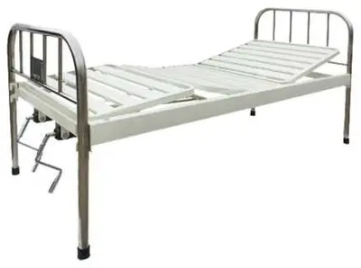 Giường bệnh 2 tay quay inox