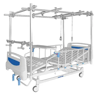 Giường bệnh 2 tay quay, tải trọng 200 kg