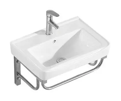 Chậu rửa treo tường men trắng