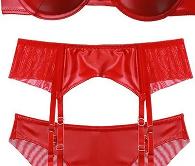 Đai nịt tất ren (garter), màu đen, đỏ