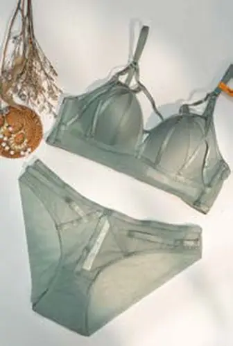 Bộ áo ngực nâng ngực kèm quần lót, màu đen, trắng, cam