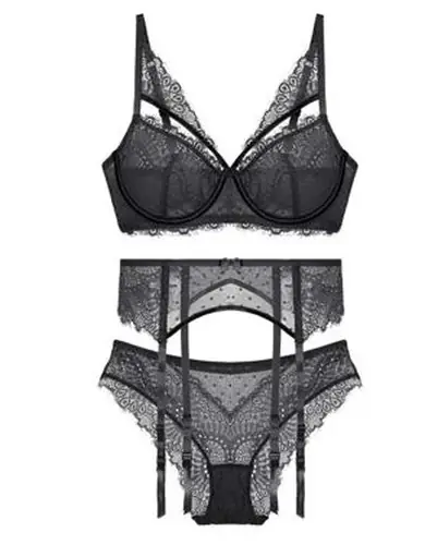 Đai nịt tất ren (garter), màu đen, trắng, đỏ