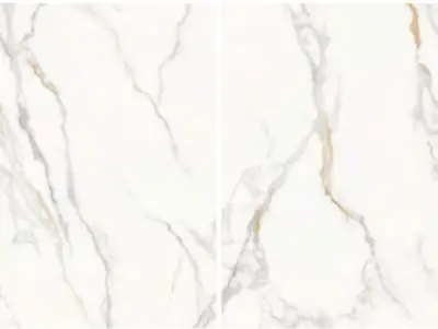 Đá nung kết vân Calacatta vàng, 120 × 180 cm, dày 12 mm