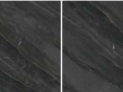 Đá nung kết vân đá đen vân vàng Huyễn Ảnh, 120 × 180 cm, dày 12 mm