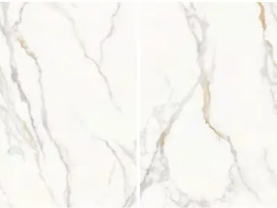 Đá nung kết vân Calacatta vàng, 120 × 180 cm, dày 12 mm
