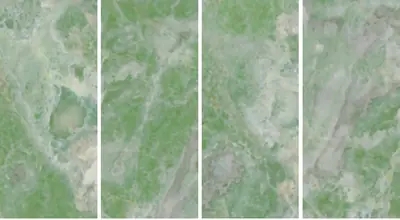 Đá nung kết vân phỉ thúy, 120 × 278 cm, dày 9 mm