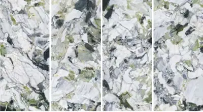 Đá nung kết vân phỉ thúy, 120 × 278 cm, dày 9 mm
