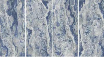 Đá nung kết vân lam ngọc Mica, 120 × 278 cm, dày 9 mm