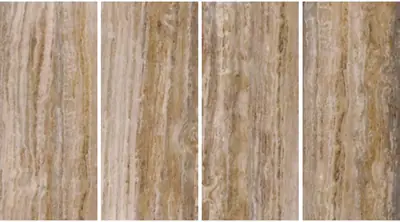 Đá nung kết vân travertine vàng Tiramisu, 120 × 278 cm, dày 9 mm