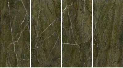 Đá nung kết vân đá xanh lá Rừng mưa, 120 × 278 cm, dày 9 mm