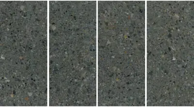 Đá nung kết vân terrazzo xám Pháp, 120 × 278 cm, dày 9 mm