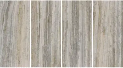 Đá nung kết vân travertine xám bạc Iran, 120 × 278 cm, dày 9 mm