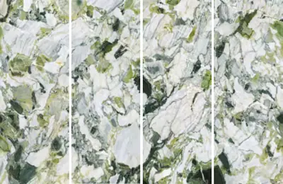 Đá nung kết vân phỉ thúy, 120 × 320 cm, dày 9 mm