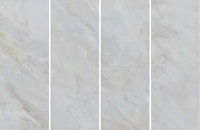 Đá nung kết vân cát ánh kim trắng, 120 × 320 cm, dày 9 mm