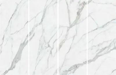 Đá nung kết vân trắng hoa tuyết, 120 × 320 cm, dày 9 mm