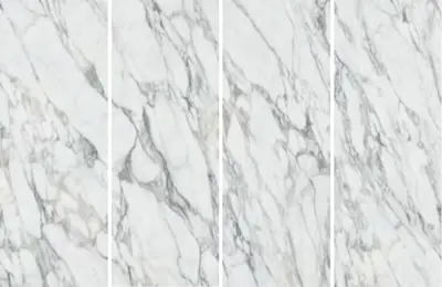 Đá nung kết vân Calacatta trắng, 120 × 320 cm, dày 9 mm