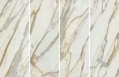 Đá nung kết vân Calacatta vàng, 120 × 320 cm, dày 9 mm